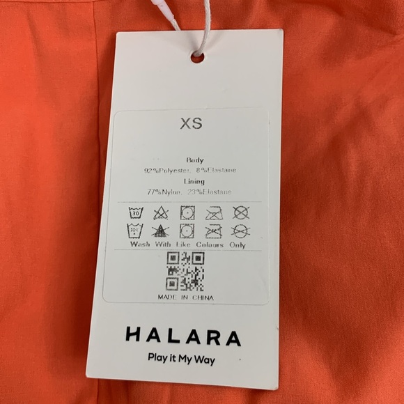 HALARA Breezeful Orange Sleeveless Racerback Dress & bra Size XS NEW NWT - Picture 8 of 16